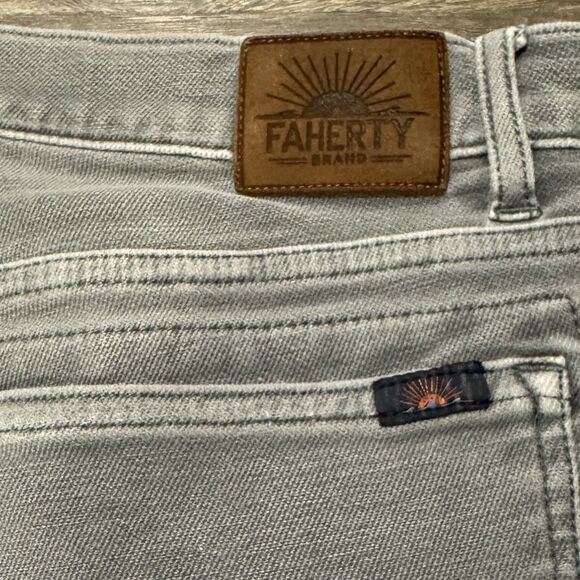 Faherty Pants Mens 32 Gray Stretch Terry 5-Pocket Slate Comfort MBC0020-SLT - Picture 10 of 10